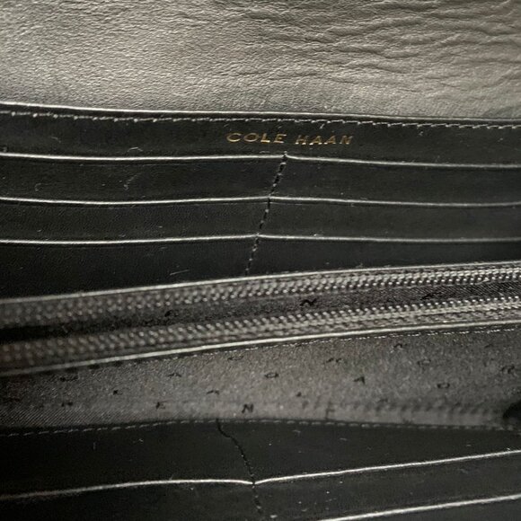 Cole Haan Black Leather Wallet/Crossbody - Picture 2 of 8